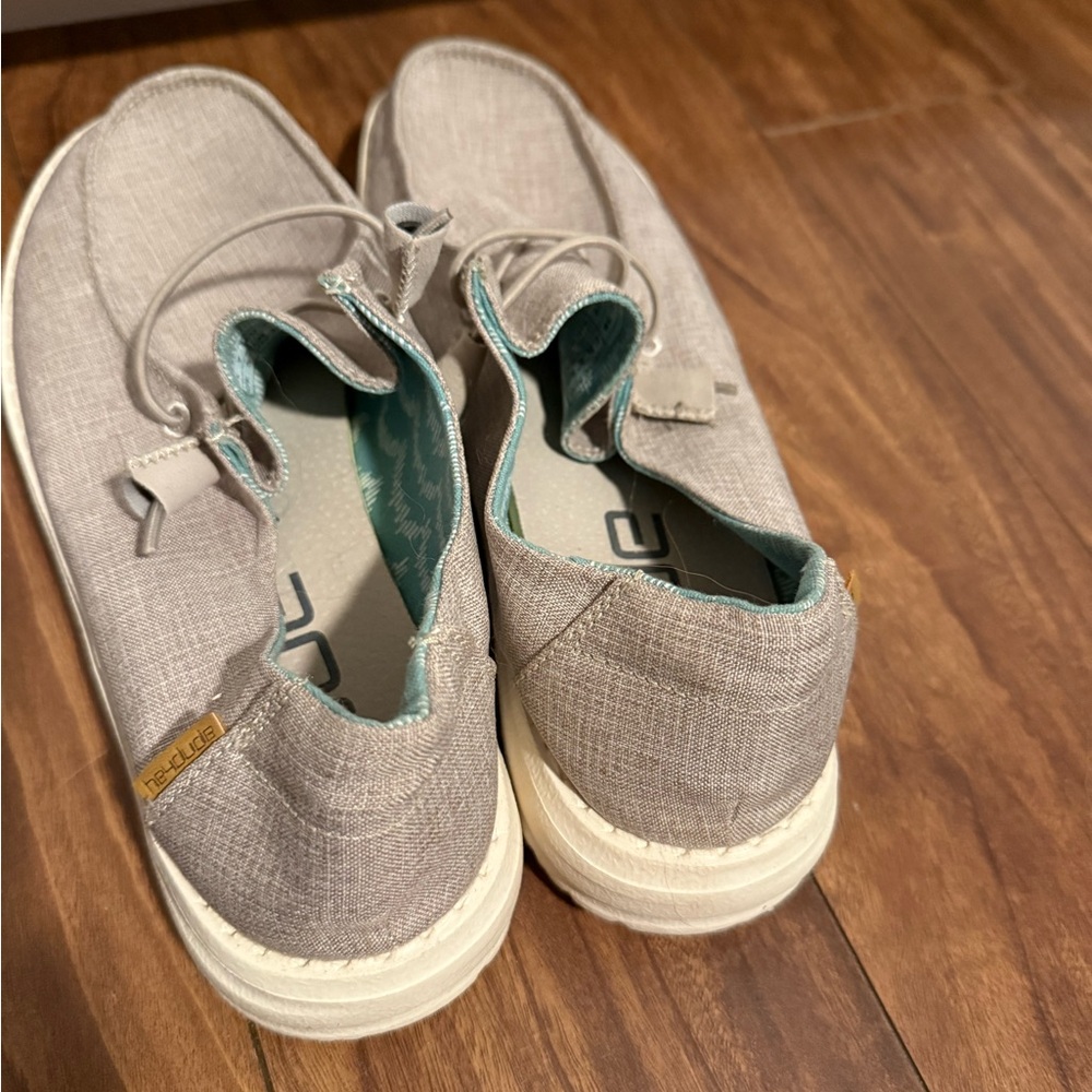 Women’s Hey Dude Light Gray Slip-On Shoes